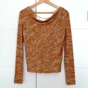 Self E Women’s Top Soft and Cozy Color Leather Brown Size Small New